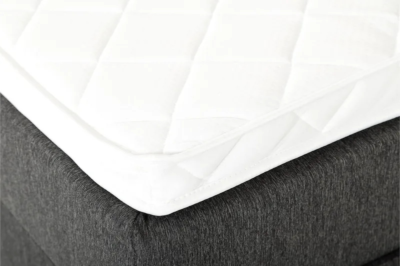 Lucky Sängpaket 150x200 SkumSlät Sänggavel Nackkudde - Nackkudde Stor Svart/Grå - Möbler - Sovrum - Sängar - Kontinentalsängar