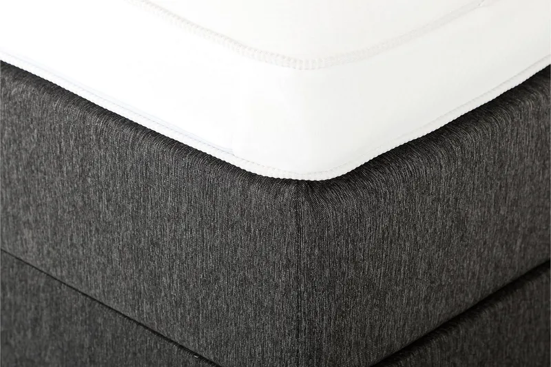 Lucky Sängpaket 150x200 SkumSlät Sänggavel Nackkudde - Nackkudde Stor Svart/Grå - Möbler - Sovrum - Sängar - Kontinentalsängar