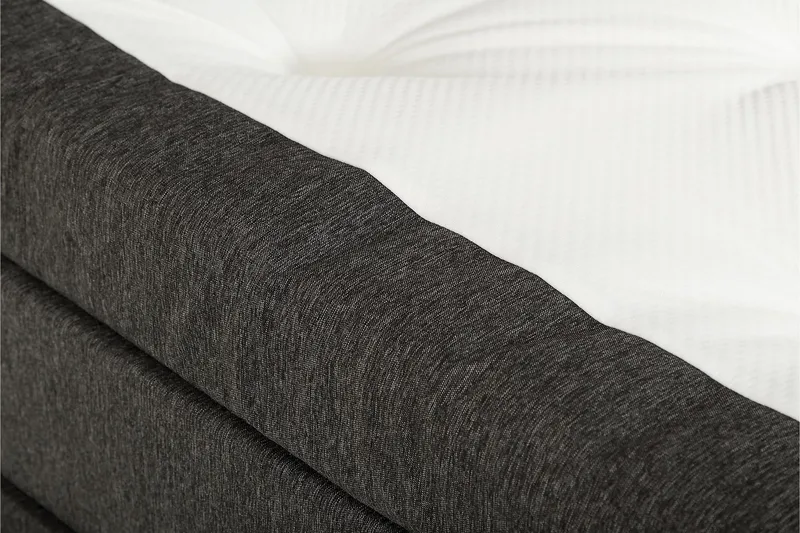 Lucky Sängpaket 150x200 SkumSlät Sänggavel Nackkudde - Nackkudde Stor Svart/Grå - Möbler - Sovrum - Sängar - Kontinentalsängar