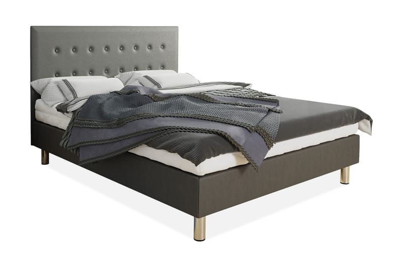 LUX Kontinentalsäng 140x204 cm Grå - Grå - Möbler - Sovrum - Sängar - Kontinentalsängar