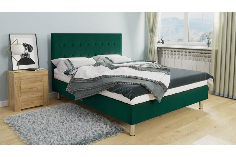 Lux Kontinentalsäng 140x204 cm  Grön  Grön - Grön - Möbler - Sovrum - Sängar - Kontinentalsängar
