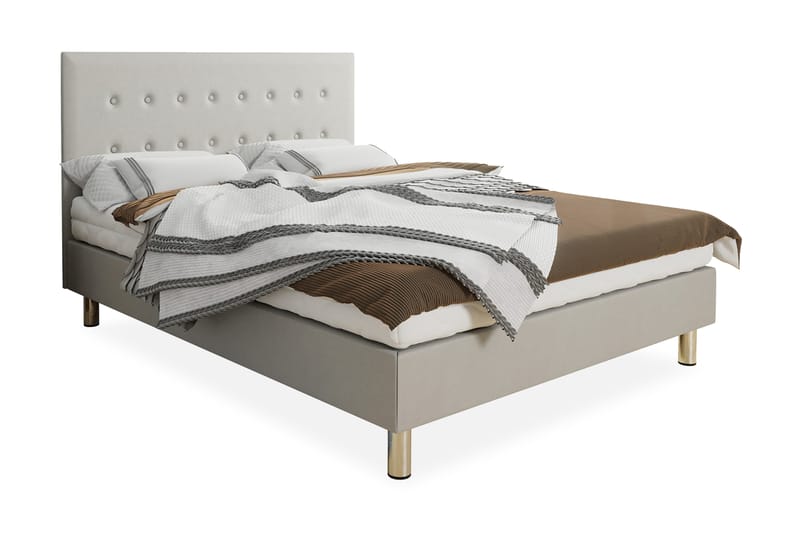 LUX Kontinentalsäng 160x204 cm Vit - Beige - Möbler - Sovrum - Sängar - Kontinentalsängar