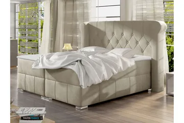 Lyckorna Kontinentalsäng 160x200 cm LED-belysning - Beige - Möbler - Sovrum - Sängar - Kontinentalsängar