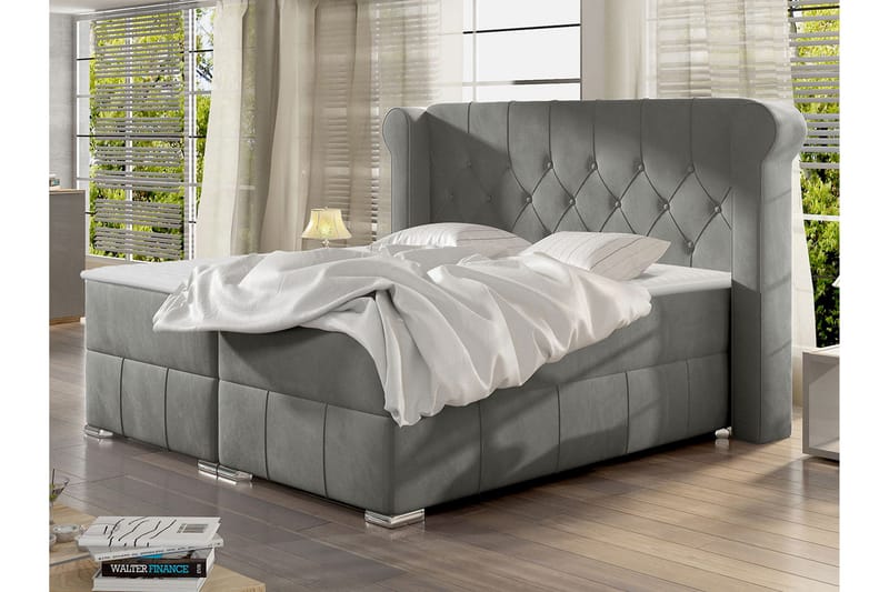 Lyckorna Kontinentalsäng 200x200 cm - Grå - Möbler - Sovrum - Sängar - Kontinentalsängar