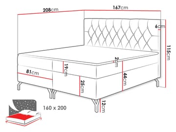 Mavik Sängpaket Kontinentalsäng med förvaring 160x200 cm - Möbler - Sovrum - Sängar - Kontinentalsängar