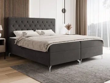 Mavik Sängpaket Kontinentalsäng med förvaring 200x200 cm - Mörkgrå - Möbler - Sovrum - Sängar - Kontinentalsängar