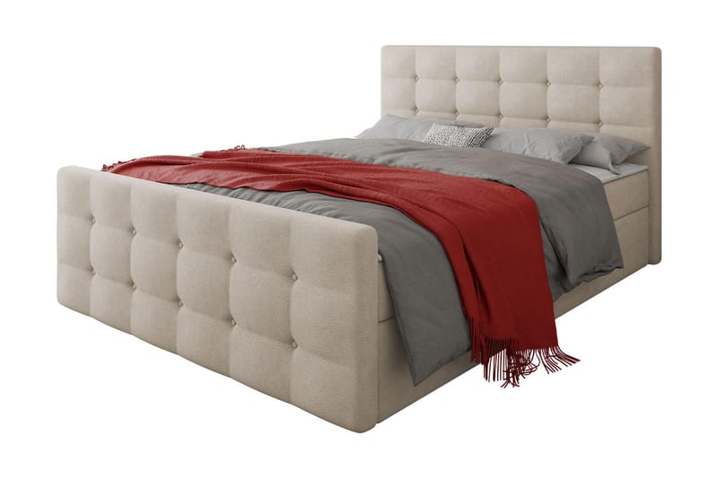 Milano Kontinentalsäng 180x200 cm med Sänggavel - Beige - Möbler - Sovrum - Sängar - Kontinentalsängar
