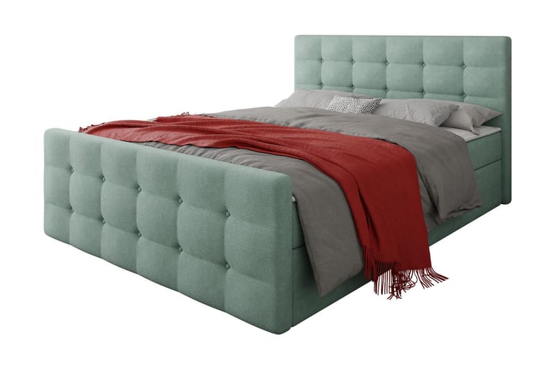 Milano Kontinentalsäng 180x200 cm med Sänggavel - Grön - Möbler - Sovrum - Sängar - Kontinentalsängar