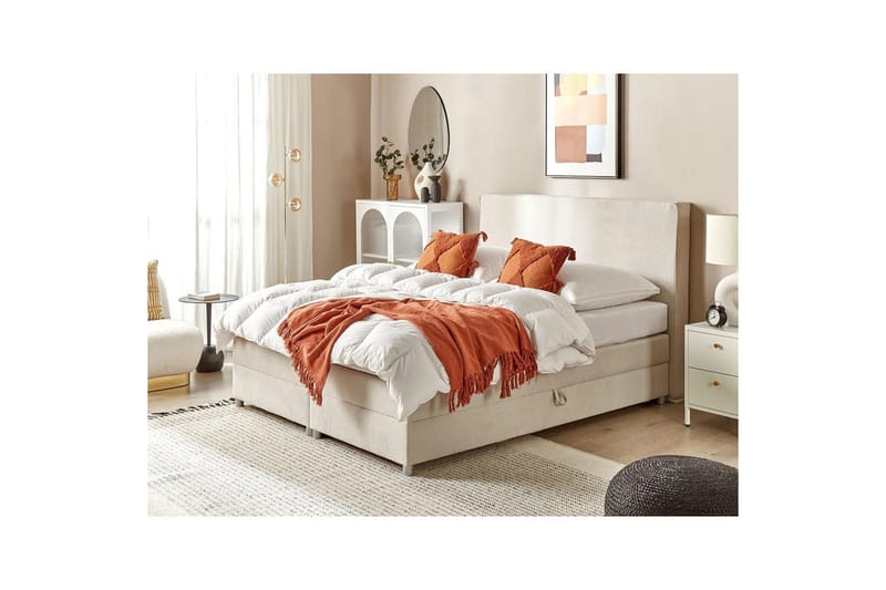 Kontinentalsäng Minister Beige-Silver, 160x200 cm - Beige-Silver, 160x200 cm - Möbler - Sovrum - Sängar - Kontinentalsängar