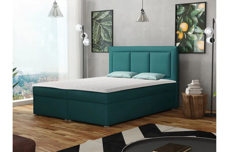 Moden Kontinentalsäng 140x215cm LED-belysning - Beige - Möbler - Sovrum - Sängar - Kontinentalsängar