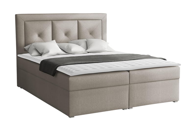 MODEN Kontinentalsäng 160x215 cm Beige/Grå - Beige/Grå - Möbler - Sovrum - Sängar - Kontinentalsängar