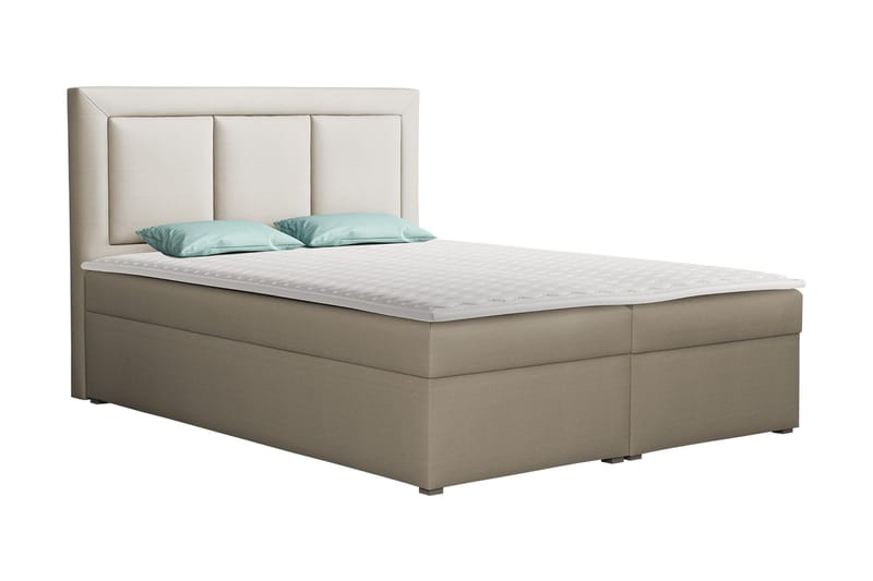 MODEN Kontinentalsäng 180x215 cm Beige/Grå - Beige - Möbler - Sovrum - Sängar - Kontinentalsängar