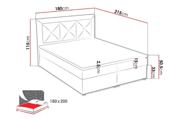 Moden Kontinentalsäng 180x215cm - Beige/Grå - Möbler - Sovrum - Sängar - Kontinentalsängar