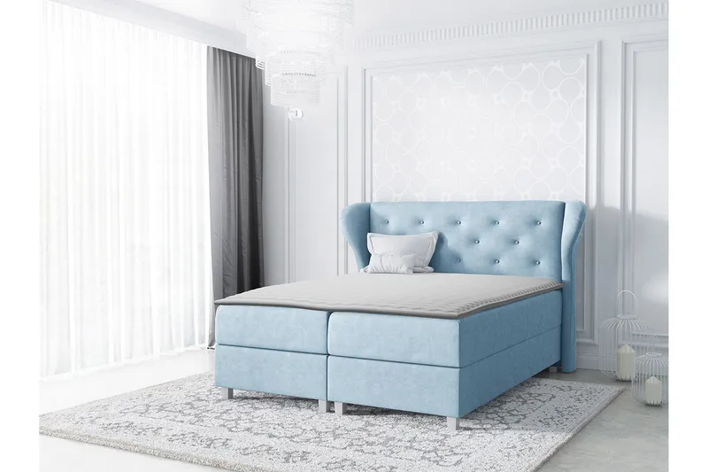 Naurstad Kontinentalsäng 120x200 cm - Blå - Möbler - Sovrum - Sängar - Kontinentalsängar