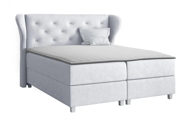 Naurstad Kontinentalsäng 160x200, Ljusgrå