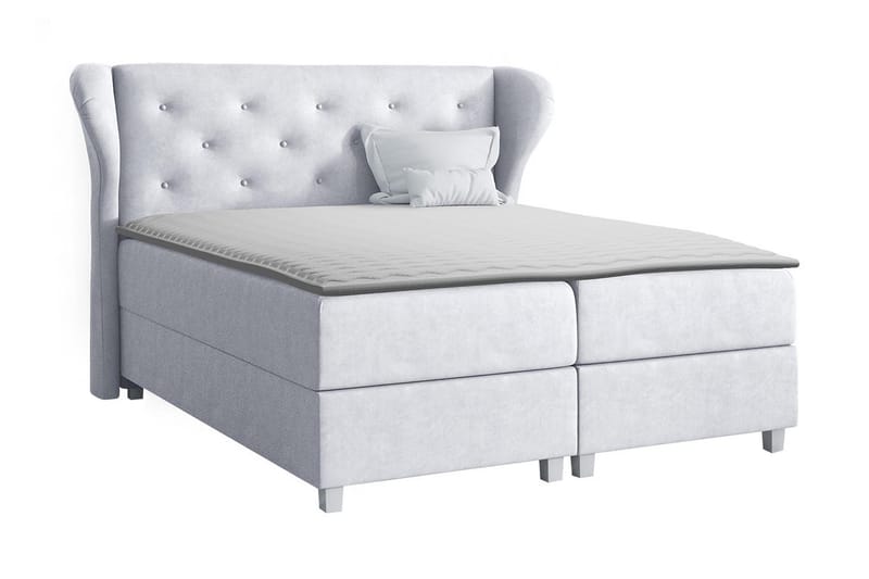Naurstad Kontinentalsäng 160x200, Ljusgrå
