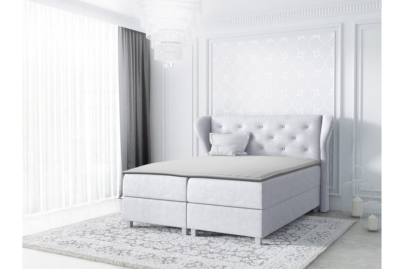 Naurstad Kontinentalsäng 200x200 - Ljusgrå - Möbler - Sovrum - Sängar - Kontinentalsängar