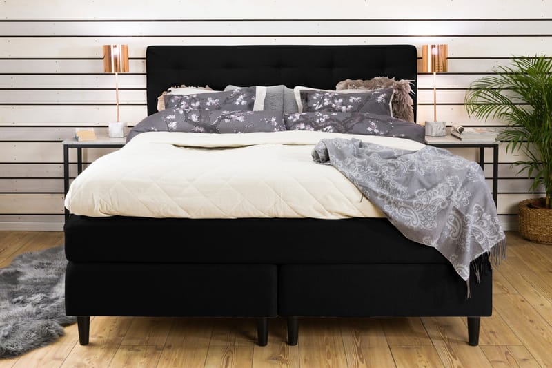 Nice Deluxe Kontinentalsäng 160x200 - Svart - Möbler - Sovrum - Sängar - Kontinentalsängar