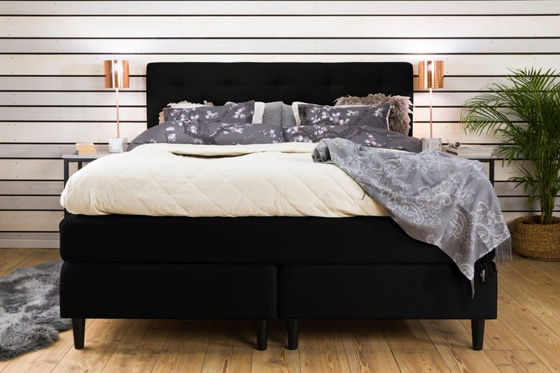 Nice Deluxe Kontinentalsäng 160x200 - Svart - Möbler - Sovrum - Sängar - Kontinentalsängar