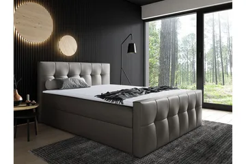 Norrbacksjö Kontinentalsäng 140x200 cm - Grå - Möbler - Sovrum - Sängar - Kontinentalsängar