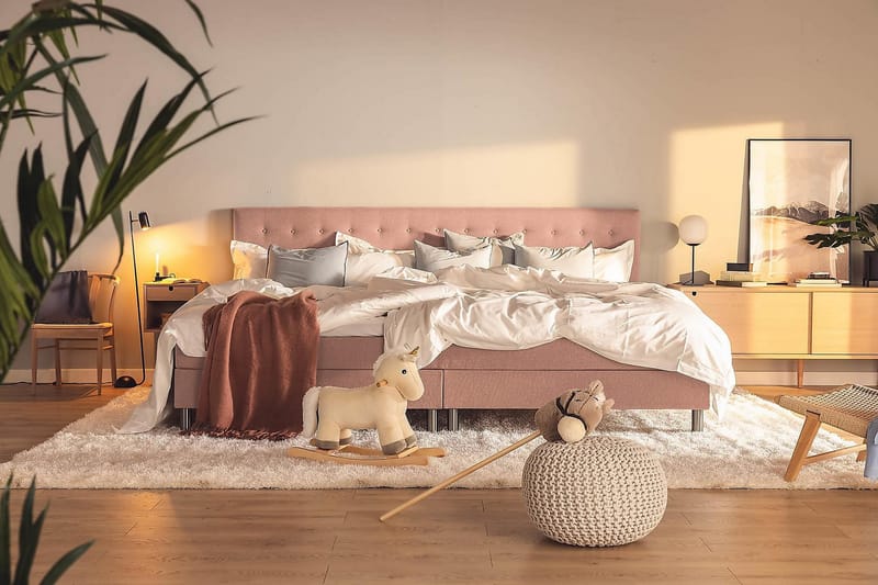 NOVELLA Familjesäng 280x200 cm Rosa (+Fler val) - Möbler - Sovrum - Sängar - Kontinentalsängar