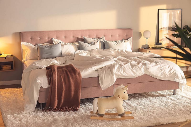 NOVELLA Familjesäng 280x200 cm Rosa (+Fler val) - Möbler - Sovrum - Sängar - Kontinentalsängar