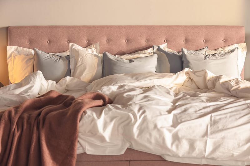 NOVELLA Familjesäng Sängpaket 240x210 cm Rosa (+Fler val) - Möbler - Sovrum - Sängar - Kontinentalsängar