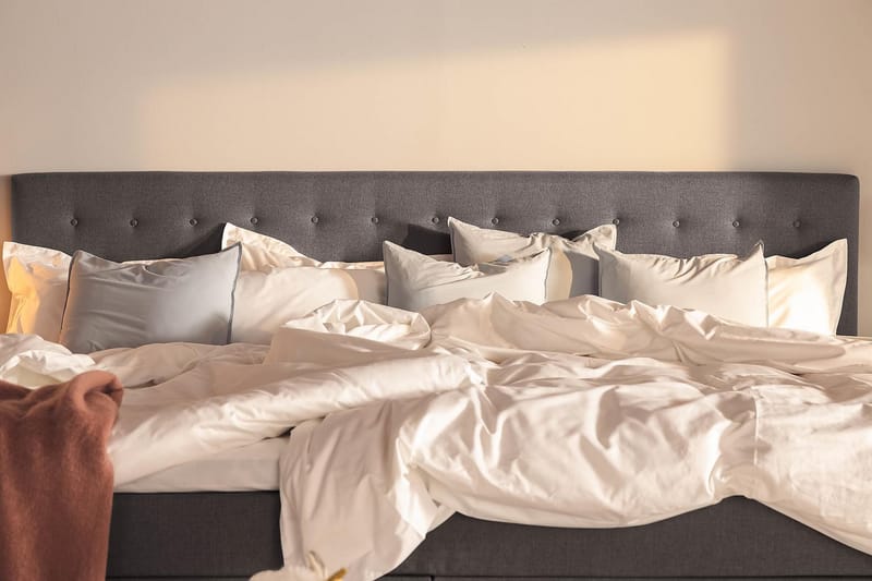 NOVELLA Familjesäng Sängpaket 280x210 cm Mörkgrå (+Fler val) - Möbler - Sovrum - Sängar - Komplett Sängpaket