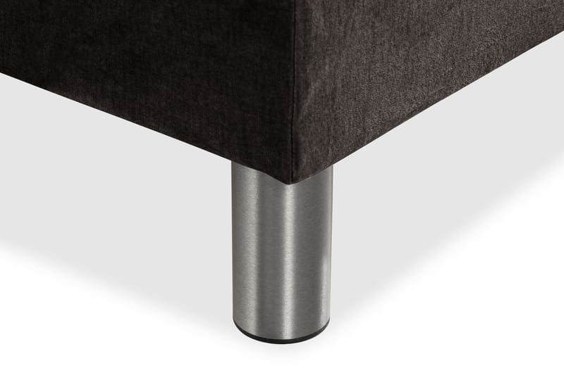 NOVELLA Sängpaket 140x200 cm Djuphäftad Gavel Mörkgrå/Sammet - Möbler - Sovrum - Sängar - Kontinentalsängar