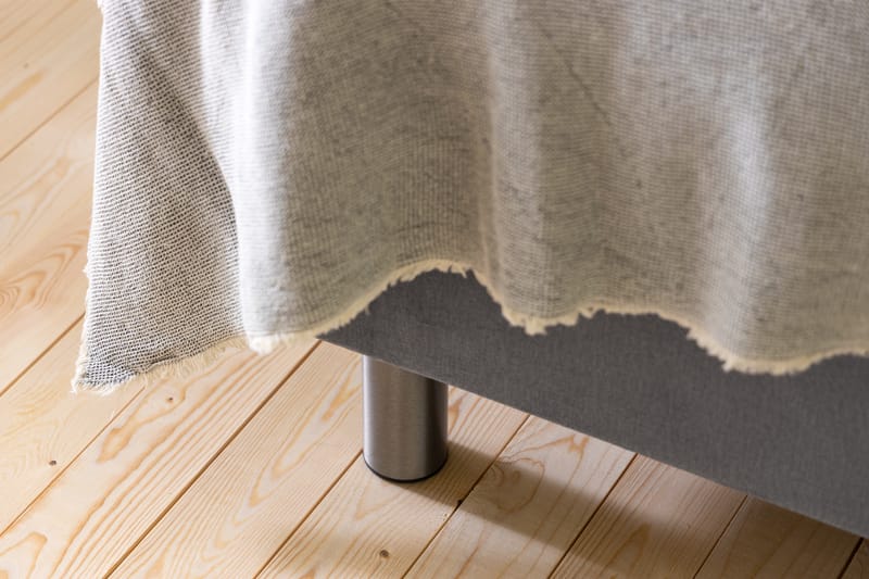 NOVELLA Sängpaket 160x200 cm Djuphäftad Gavel Ljusgrå/Sammet - Möbler - Sovrum - Sängar - Komplett Sängpaket