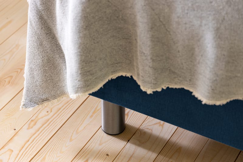 NOVELLA Sängpaket 160x200 cm Djuphäftad Gavel Mörkblå/Sammet - Möbler - Sovrum - Sängar - Komplett Sängpaket