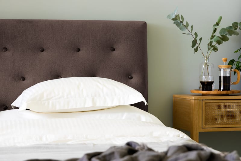 NOVELLA Sängpaket 160x200 cm Knapp Gavel Brun/Sammet - Möbler - Sovrum - Sängar - Komplett Sängpaket