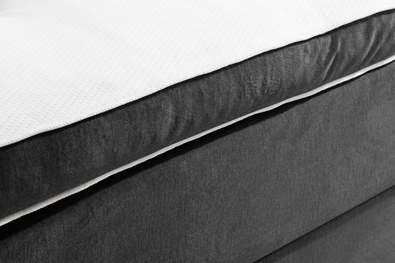 NOVELLA Sängpaket 160x200 cm Knapp Gavel Mörkgrå/Sammet - Möbler - Sovrum - Sängar - Komplett Sängpaket