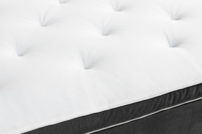 NOVELLA Sängpaket 160x200 cm Knapp Gavel Mörkgrå/Sammet - Möbler - Sovrum - Sängar - Komplett Sängpaket
