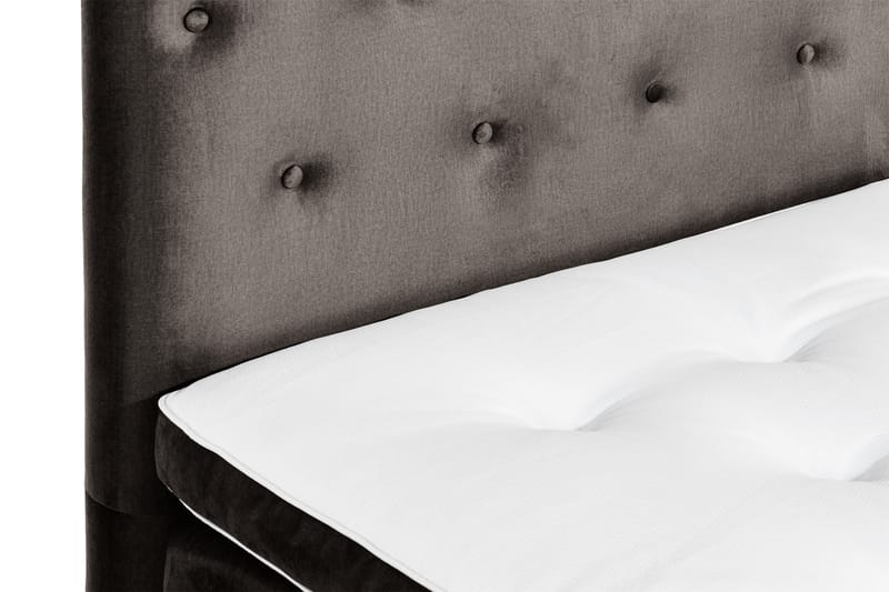 NOVELLA Sängpaket 90x200 cm Knapp Gavel Mörkgrå/Sammet - Möbler - Sovrum - Sängar - Komplett Sängpaket