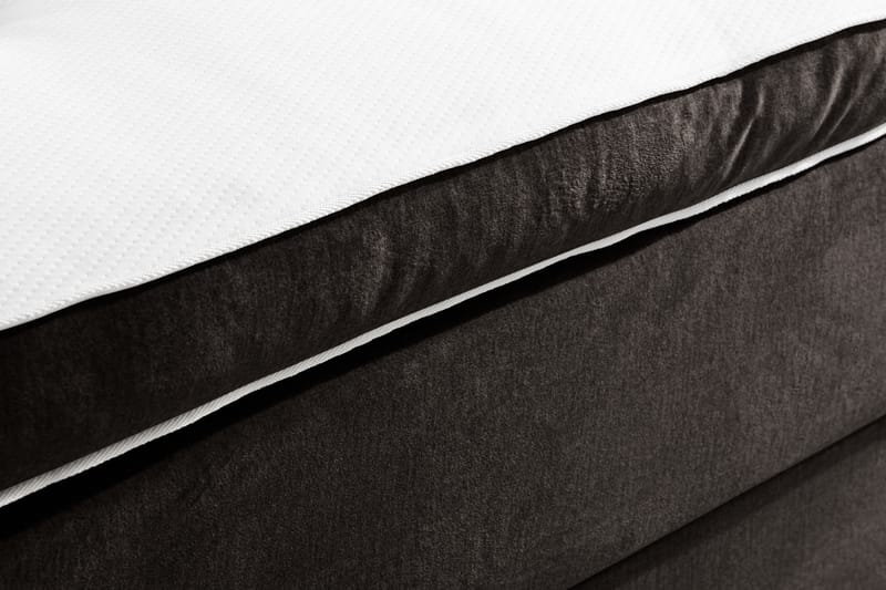 NOVELLA Sängpaket 90x200 cm Knapp Gavel Mörkgrå/Sammet - Möbler - Sovrum - Sängar - Komplett Sängpaket