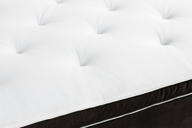 NOVELLA Sängpaket 90x200 cm Knapp Gavel Mörkgrå/Sammet - Möbler - Sovrum - Sängar - Komplett Sängpaket