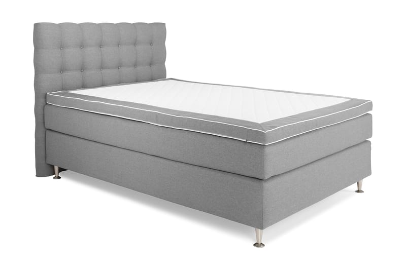 OAKHAM Komplett Sängpaket Kontinentalsäng 140x200 Ljusgrå - Royal Box Sänggavel 140 cm - Möbler - Sovrum - Sängar - Komplett Sängpaket
