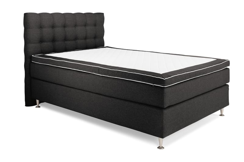 OAKHAM Komplett Sängpaket Kontinentalsäng 140x200 Mörkgrå - Royal Box Sänggavel 140 cm - Möbler - Sovrum - Sängar - Komplett Sängpaket