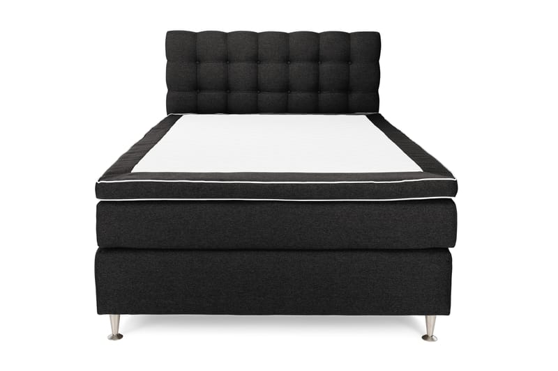 OAKHAM Komplett Sängpaket Kontinentalsäng 140x200 Mörkgrå - Royal Box Sänggavel 140 cm - Möbler - Sovrum - Sängar - Komplett Sängpaket