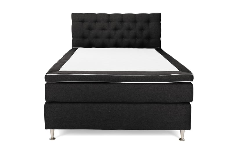 OAKHAM Komplett Sängpaket Kontinentalsäng 140x200 Mörkgrå - Royal Box Sänggavel 140 cm - Möbler - Sovrum - Sängar - Komplett Sängpaket