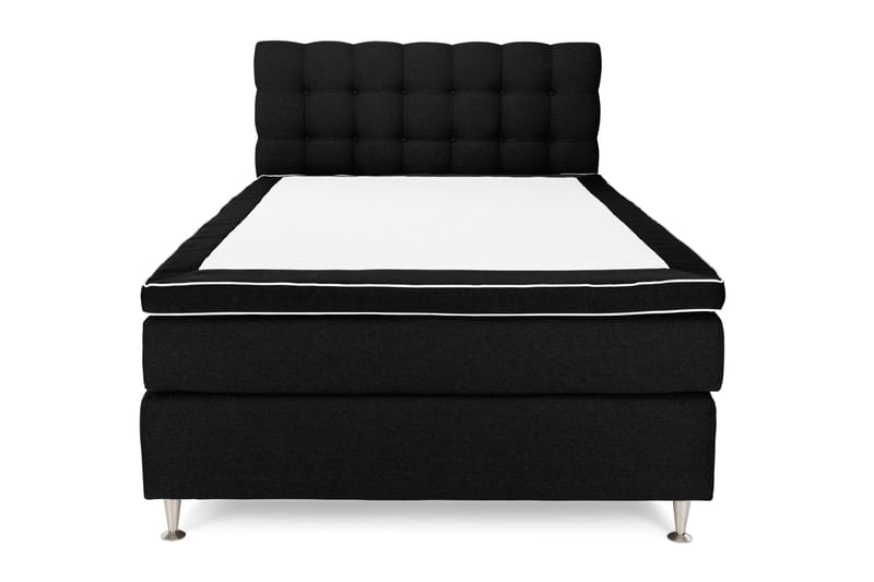 OAKHAM Komplett Sängpaket Kontinentalsäng 140x200 Svart - Royal Box Sänggavel 140 cm - Möbler - Sovrum - Sängar - Komplett Sängpaket
