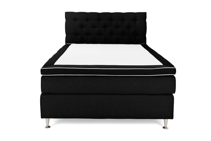 OAKHAM Komplett Sängpaket Kontinentalsäng 140x200 Svart - Royal Box Sänggavel 140 cm - Möbler - Sovrum - Sängar - Komplett Sängpaket