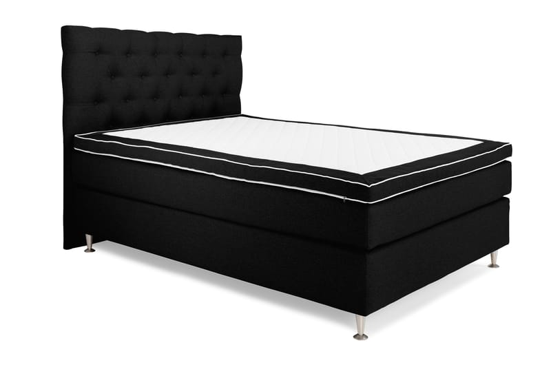 OAKHAM Komplett Sängpaket Kontinentalsäng 140x200 Svart - Royal Box Sänggavel 140 cm - Möbler - Sovrum - Sängar - Komplett Sängpaket