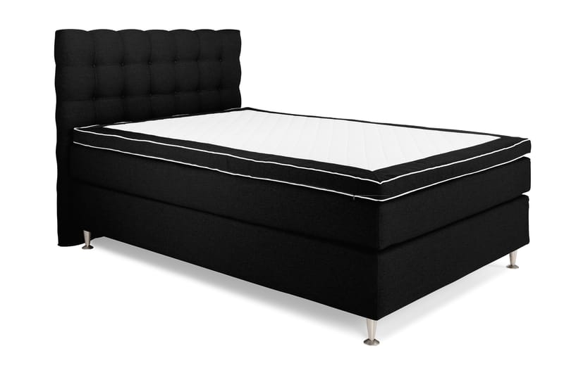 OAKHAM Komplett Sängpaket Kontinentalsäng 140x200 Svart - Royal Box Sänggavel 140 cm - Möbler - Sovrum - Sängar - Komplett Sängpaket