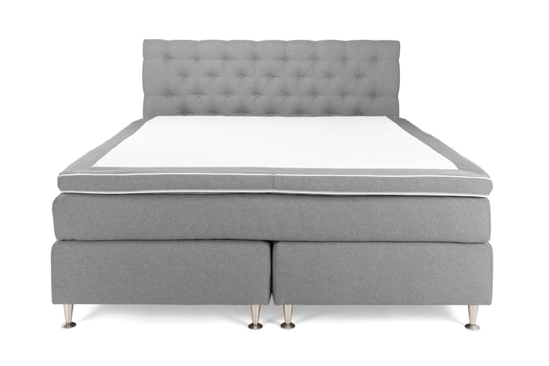 OAKHAM Komplett Sängpaket Kontinentalsäng 180x200 Ljusgrå - Royal Box Sänggavel 180 cm - Möbler - Sovrum - Sängar - Komplett Sängpaket