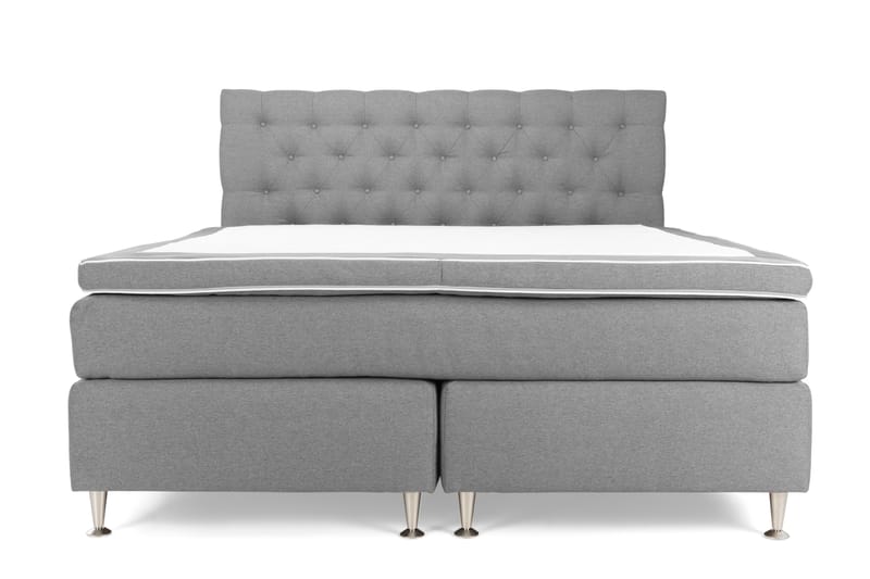 OAKHAM Komplett Sängpaket Kontinentalsäng 180x200 Ljusgrå - Royal Box Sänggavel 180 cm - Möbler - Sovrum - Sängar - Komplett Sängpaket