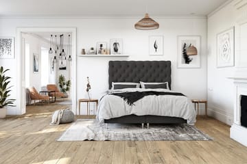 OAKHAM Kontinentalsäng 140x200 Mörkgrå - Möbler - Sovrum - Sängar - Komplett Sängpaket