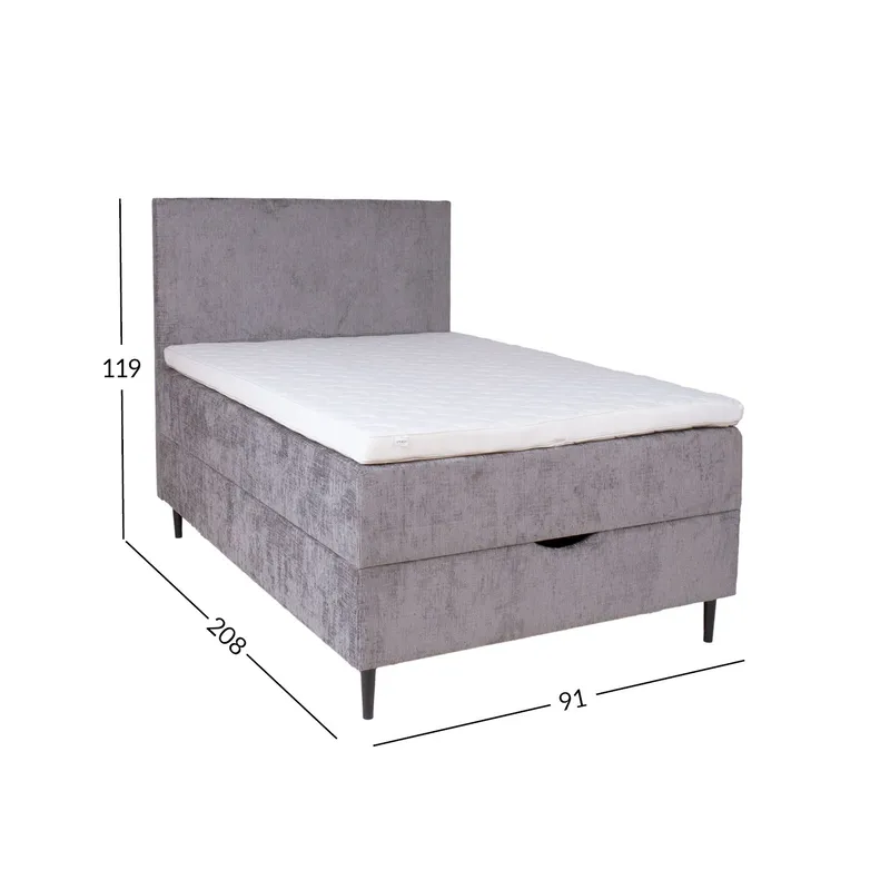 Kontinentalsäng Odviks 90x200 cm - Grå - Möbler - Sovrum - Sängar - Kontinentalsängar