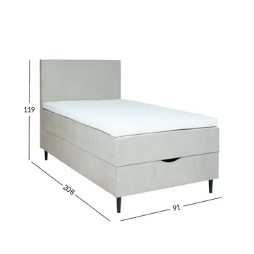 Kontinentalsäng Odviks 90x200 cm - Mörkbeige - Möbler - Sovrum - Sängar - Kontinentalsängar